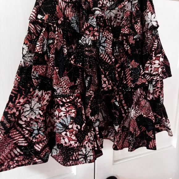 Ulla Johnson Honoria Dress Rosewood Size 4 Small Tiered Ruffle Mini Dress Belted - Picture 8 of 15